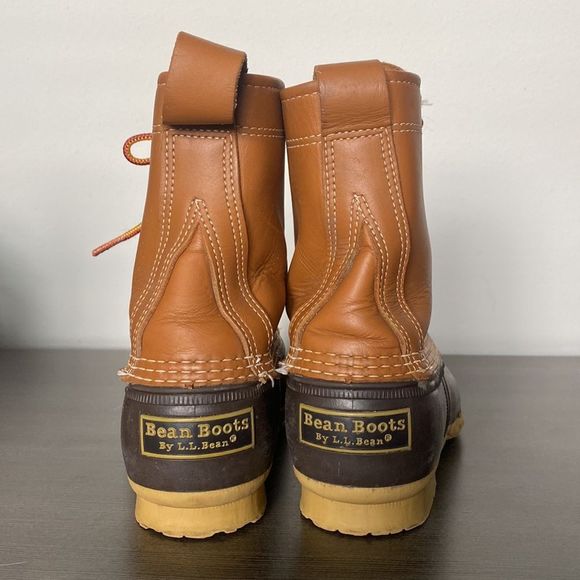 L.L. Bean Women's 7 Full Grain Leather Waterproof Cottagecore Outdoor Rain Boot - Picture 3 of 10